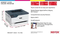 FL Xerox C230 Farblaserdrucker 24S./Min. AirPrint USB LAN WiFi Duplex