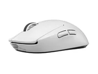 Logitech Gaming-Maus Pro X Superlight Weiss - Maus Features: Umschaltbare DPI-Auflösung - Seitliche Zusatztasten - Scrollrad - Bedienungsseite: Rechtshänder - Detailfarbe: Weiss - Gewicht: 63 g - Verbindungsart: Kabellos - Schnittstelle: USB-A