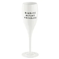 Koziol Sektglas Bubbles 100 ml, 1 Stück, Weiss - Material: Kunststoff - Glas Typ: Sektglas - Höhe: 19.1 cm - Volumen: 100 ml - Detailfarbe: Weiss