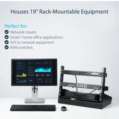 2-POST DESKTOP RACK - 8U 8U OPEN FRAME RACK CABINET - 8U