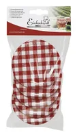 Einkochwelt Deckel 5 Stück, Ø 66 mm - Produkttyp: Deckel - Detailfarbe: Rot - Weiss - Set: Ja - Verpackungseinheit: 5 Stück - Volumen: 0 ml - Stapelbar: Ja