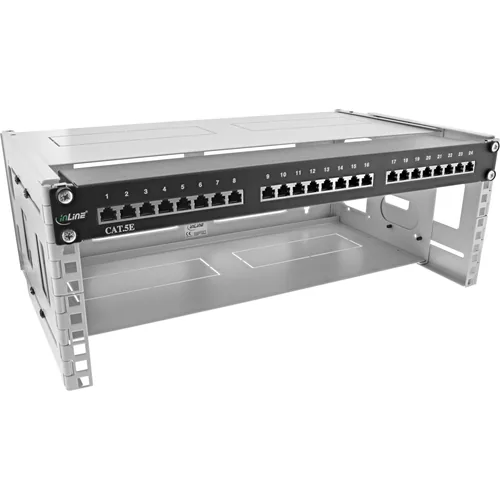 InLine 19104D Rack 4U Wandmontiertes Regal Grau