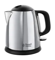 Russell Hobbs Wasserkocher Victory 24990-70 1 l, Schwarz - Detailfarbe: Schwarz - Leistungsaufnahme Betrieb: 2400 W - Füllmenge: 1 l - Ausstattung: Wasserstandsanzeige - 360 Grad Sockel - Entnehmbarer Kalkfilter - Trockengeh- und Überhitzungsschutz - Absc