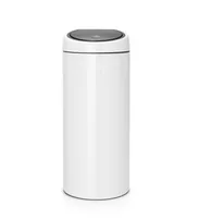 Brabantia Abfalleimer Touch Bin 30 l, New White - Anzahl Behälter: 1 - Detailfarbe: Weiss - Fassungsvermögen: 30 l - Form: Rund - Material: Edelstahl