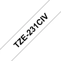 TZE-231CIV LAMINATED TAPE 12MM 8M BLACK ON WHITE