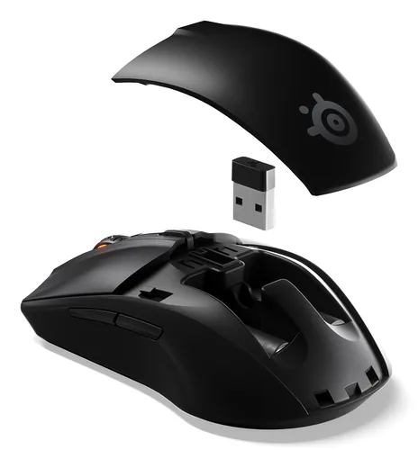 Steel Series Gaming-Maus Rival 3 Wireless - Maus Features: Umschaltbare DPI-Auflösung - RGB-Beleuchtung - Daumentaste - Beleuchtung - Scrollrad - Bedienungsseite: Rechtshänder - Detailfarbe: Schwarz - Gewicht: 106 g - Verbindungsart: Kabellos - Schnittste