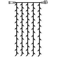 STAR TRADING System Decor LED-Vorhang 1m 12.495-47 Extra, schwarz, 2m