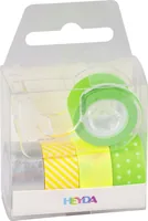 Heyda Washi Tape Neon Akzente Grün - Detailfarbe: Neongrün - Länge: 3 m - Set: Ja - Breite: 12 mm