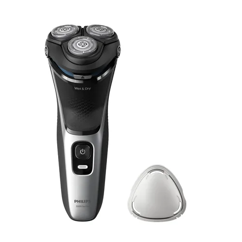 Philips 3000 series S3143/00 rasoio elettrico Rotazione Trimmer Nero, Argento