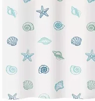 diaqua® Duschvorhang Mare 120 x 200 cm, Blau/Weiss - Produkttyp: Duschvorhang - Detailfarbe: Blau - Weiss - Breite: 120 cm - Höhe: 200 cm - Detailmaterial: Polypropylen (PP) - Grundmaterial: Textil