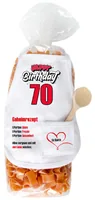 Trendcompany Pasta 70. Geburtstag - Nährwertangabe pro: 100 g - Energiegehalt (in kj): 1450 KJ - Energiegehalt (in kcal): 342 Kcal - Fett: 1.5 g - Davon gesättigte Fettsäuren: 0.4 g - Kohlenhydrate: 68 g