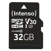 INTENSO Micro SDHC Card PRO 32GB 3433480 with adapter, UHS-I