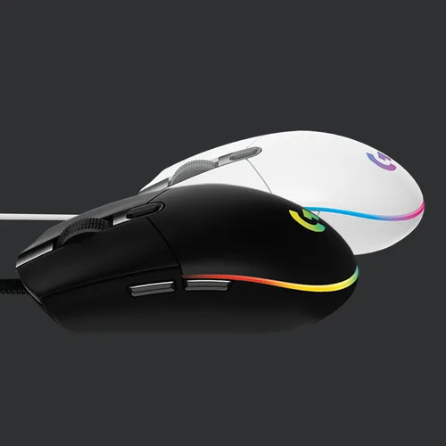 Logitech Gaming-Maus G203 Lightsync Weiss - Maus Features: RGB-Beleuchtung - Seitliche Zusatztasten - Beleuchtung - Programmierbare Tasten - Scrollrad - Bedienungsseite: Rechtshänder - Detailfarbe: Weiss - Gewicht: 85 g - Verbindungsart: Verkabelt - Schni