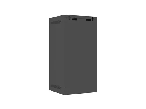 WALL-HUNG RACK CABINET 10 12U 280X310 BLACK GLASS DOOR LANBERG (FLAT PACK)