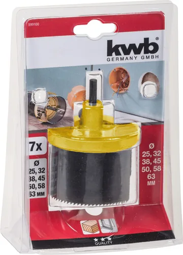 kwb Lochsäge 2563 Tiefe 40 / 7 Kränze - Zubehörtyp: Lochsäge - Set: Nein