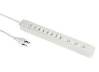Schönenberger Steckdosenleiste 3 x horizontal / 7 x vertikal 5 m, Weiss - Einsatzgebiet: Indoor - Detailfarbe: Weiss - Kinderschutz: Nein - Steckertyp Ausgang: T13 - Schalter: Nein - Steckdosenanzahl: 10