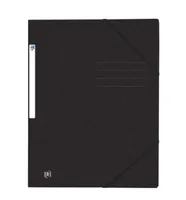 Oxford Gummibandmappe A4, Schwarz - Typ: Gummibandmappe - Ausstattung: Gummiband - Detailfarbe: Schwarz - Material: Karton