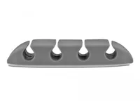 Delock Kabelhalter trapezförmig Set, mit 4 Durchführungen 4 Stück - Produkttyp: Kabel-Clip - Ausstattung Kabelmanagement: Set - Selbstklebend - Verpackungseinheit: 4 Stück - Material: TPR - Detailfarbe: Weiss - Grau