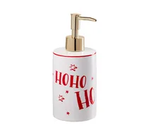 diaqua® Seifenspender «Hoho Ho» 400 ml, Rot/Gold/Weiss - Fassungsvermögen: 400 ml - USB-Schnittstelle: Nein - Detailfarbe: Rot - Weiss - Gold - Wandmontage: Nein - Sensor-Technik: Nein