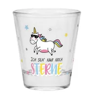 Sheepworld Schnapsglas Sterne 60 ml, 1 Stück - Material: Glas - Höhe: 6 cm - Volumen: 6 ml - Glas Typ: Schnapsglas - Verpackungseinheit: 1 Stück - Detailfarbe: Gelb - Rosa - Blau