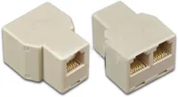 Wirewin MOD DX ADP 8/8-8/8 1:2 cable gender changer RJ45 2 x RJ45 Beige