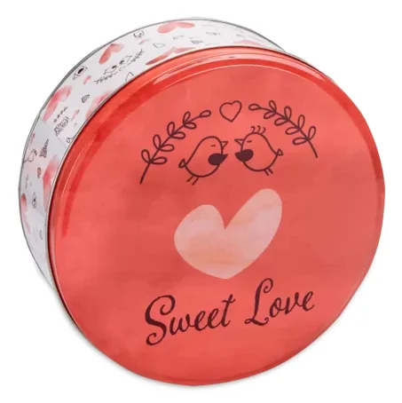 Städter Vorratsdose Sweet Love 3.5 l, Rot/Weiss - Produkttyp: Aufbewahrungsbox - Materialtyp: Metall - Set: Nein - Volumen: 3.5 l - Stapelbar: Nein - Form: Rund