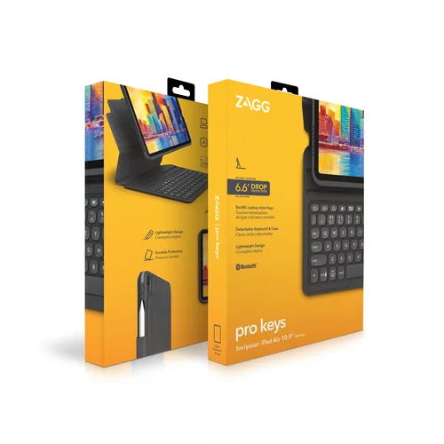 ZAGG KEYBOARD PRO KEYS F/ IPAD 10.9 BLACK/GRAY GERMAN