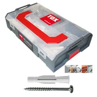 Tox-Dübel Dübel Sortiment L-Boxx Mini Electro Trika+S, 232 Stück - Bohrdurchmesser: 6 mm - Länge: 36 mm - Für Material: Beton - Gipskarton - Stein - Set: Ja