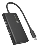 Adapter IcyBox USB Type-C 3x HDMI-Videoausgänge