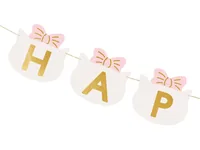 Partydeco Girlande Katze Rosa, 2.8 m - Materialtyp: Papier - Material: Papier - Detailfarbe: Rose - Länge: 2.8 m - Motto: Geburtstag