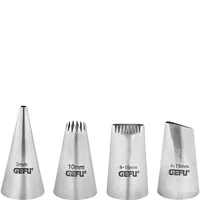 GEFU Spritztülle Set Decore 4-teilig - Typ: Spritztülle - Set: Ja - Material: Edelstahl