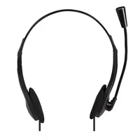 LogiLink Stereo headset, 1x 3.5 mm headphone jack, boom microphone, eco box