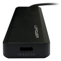 LC-Power LC-HUB-U3-4-C interface hub USB 3.2 Gen 2 (3.1 Gen 2) Type-A 10000 Mbit/s Black