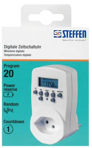 STEFFEN Zeitschaltuhr 1204422 1 digital, IP20, T12/T13