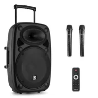 Vonyx PA-System Verve46 - Nennleistung: 1000 W - Prinzip: Aktiv - Einsatzgebiete: Home-Party /-Disco - Schulen / Aulen - mobil - Kleinere Bühnen - Ausstattung: Integrierter Akku - Bluetooth Audio Streaming - USB Audio Streaming - Mikrofoneingang - Integri