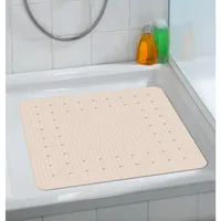 Wenko Duschwanneneinlage Mirasol Beige - Breite: 54 cm - Länge: 54 cm - Detailfarbe: Beige - Detailmaterial: Kautschuk - Grundmaterial: Kunststoff