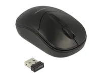Delock Mobile Maus 12494 USB kabellos - Maus-Typ: Mini - Maus Features: Scrollrad - Bedienungsseite: Universal - Detailfarbe: Schwarz - Verbindungsart: Kabellos - Schnittstelle: USB-A