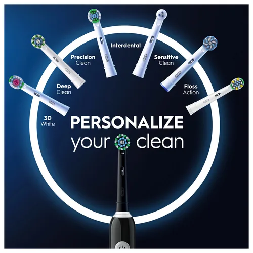 Oral-B Pro 1 Cross Action , Elektrische Zahnbürste (schwarz, mit Reiseetui)
