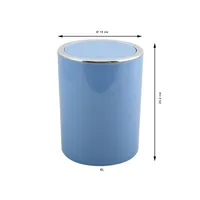 MSV 145203 trash can 6 L Round Polypropylene (PP) Blue