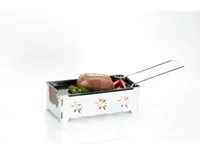 Nouvel Teelicht-Raclette Heat Cheese! @home Weiss - Detailfarbe: Weiss - Anzahl Teelichte: 4 × - Material: Stahl