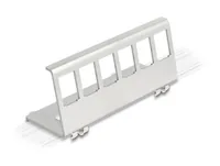 Delock Hutschienenhalter Keystone Metall 6 Port - Typ: DIN-Schienenhalterung - Halterung - Detailfarbe: Silber