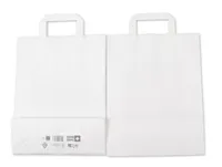 ELCO Geschenktüte mit Flachhenkel 26 x 10 x 33 cm 50 Stück, Weiss - Material: Papier - Verpackungseinheit: 50 Stück - Motiv: Ohne Motiv - Detailfarbe: Weiss - Verpackungsart: Geschenktüte