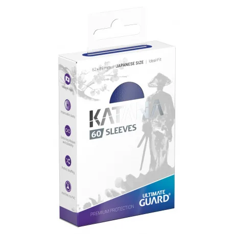 Ultimate Guard Kartenhülle Katana Sleeves Japanische Grösse Blau 60 - Zubehörtyp: Kartenhülle - Themenwelt: Sammelkarten - Altersempfehlung ab: 6 Jahren - Detailfarbe: Blau