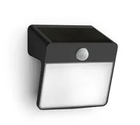 Philips Solar Yarixa Wandleuchte, Licht+Bewegungssensor, 2700K - Dimmbar: nicht dimmbar - Lichtfarbe: Warmweiss - Lichtausbeute: 113.6 lm/W - Gesamtleistung: 2.2 W - Zusätzliche Ausstattung: Dämmerungssensor - Bewegungssensor - Farbtemperatur Kelvin: 2700