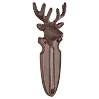 Esschert Design Thermometer Hirsch 22 x 9.4 cm - Anwendungsbereich: Garten - Typ: Thermometer - Detailfarbe: Braun