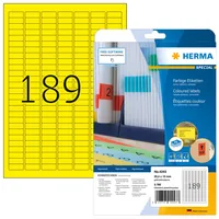 HERMA Etiketten A4 gelb 25,4x10 mm Papier matt 3780 St.