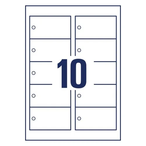 Avery Zweckform Hängeetiketten Tags 90 x 50 mm, 10 Blatt, 100 Stück - Klebehaftung: Keine - Drucker Kompatibilität: Inkjet - Laser - Anzahl Blatt: 10 × - Papierformat: A4 - Anzahl Etiketten: 100 - Etikettengrösse: 90 x 50 mm mm
