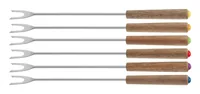 Kela Käsefonduegabel Modessa 6-teilig - Anzahl Personen: 6 - Material: Holz - Griffmaterial: Edelstahl - Holz - Detailfarbe: Braun - Silber - Fondue Variante: Käsefondue