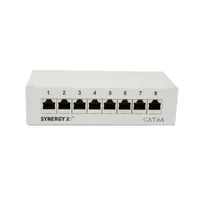 Synergy21 Patch Panel 8xTP, CAT6A, 500Mhz, Aufputz , Lichtgrau, LSA