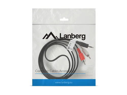 LANBERG Minijack 3.5mmM 3 PIN->2x RCACINCHM Kabel 1,5m